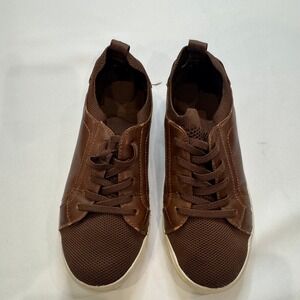 Seven7 Lawson Jr Sneakers Kids 12.5 Brown Mixed Media Faux Leather Lace Up